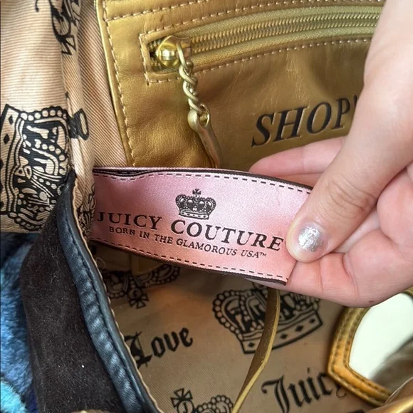 Juicy Couture ROYAL JUICY brown gold bowler bag purse Y2K - Picture 16 of 16